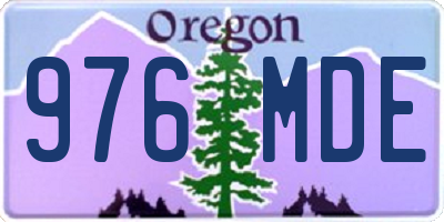 OR license plate 976MDE