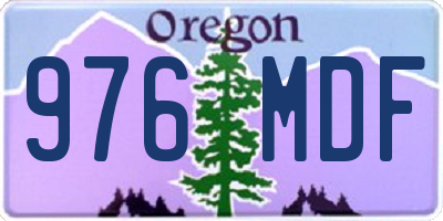 OR license plate 976MDF