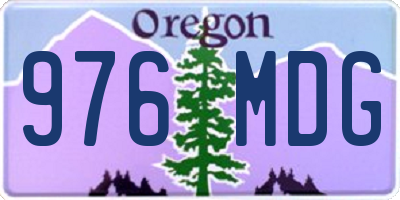 OR license plate 976MDG