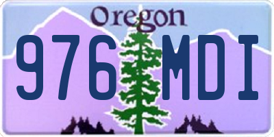 OR license plate 976MDI