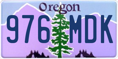 OR license plate 976MDK