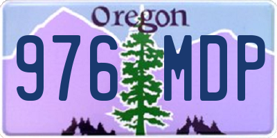 OR license plate 976MDP