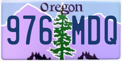 OR license plate 976MDQ