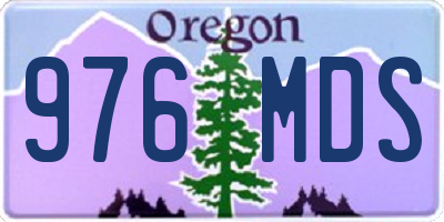 OR license plate 976MDS