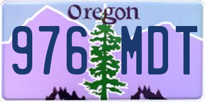 OR license plate 976MDT