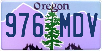 OR license plate 976MDV