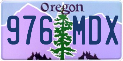 OR license plate 976MDX