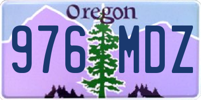 OR license plate 976MDZ