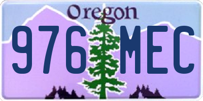 OR license plate 976MEC