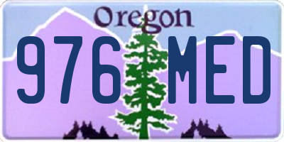 OR license plate 976MED