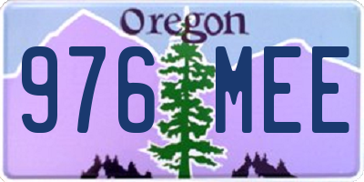 OR license plate 976MEE