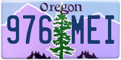 OR license plate 976MEI