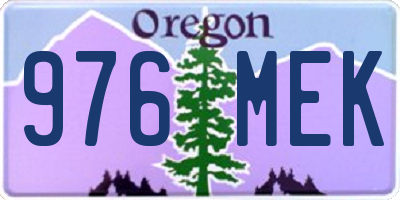 OR license plate 976MEK