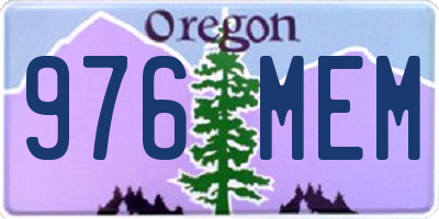 OR license plate 976MEM