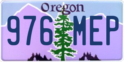 OR license plate 976MEP