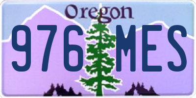 OR license plate 976MES