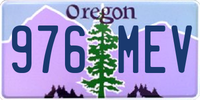 OR license plate 976MEV