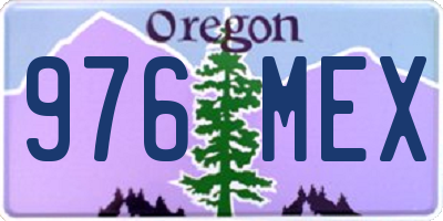 OR license plate 976MEX