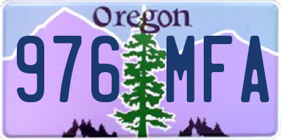 OR license plate 976MFA