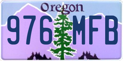 OR license plate 976MFB