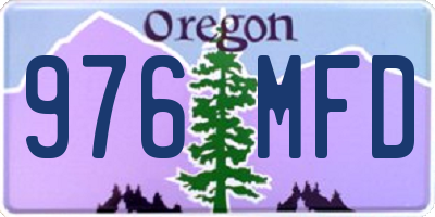 OR license plate 976MFD