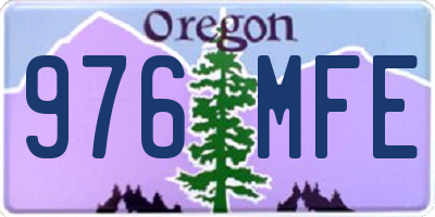 OR license plate 976MFE