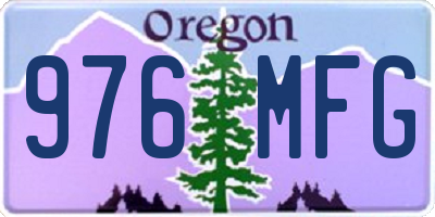 OR license plate 976MFG