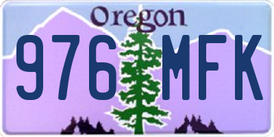 OR license plate 976MFK