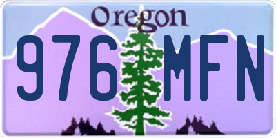 OR license plate 976MFN