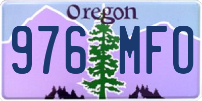 OR license plate 976MFO