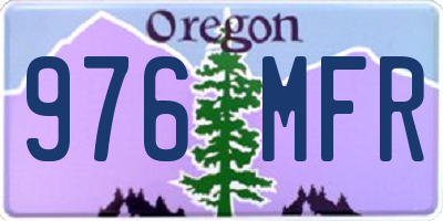 OR license plate 976MFR