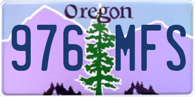 OR license plate 976MFS