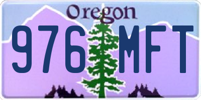 OR license plate 976MFT