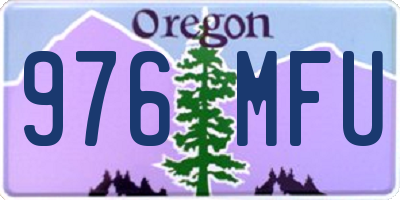 OR license plate 976MFU