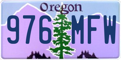 OR license plate 976MFW