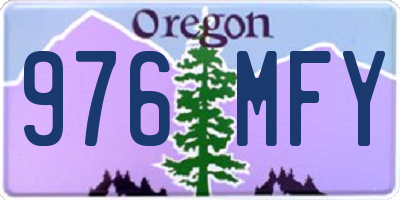 OR license plate 976MFY