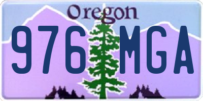 OR license plate 976MGA