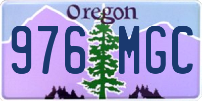 OR license plate 976MGC