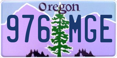 OR license plate 976MGE