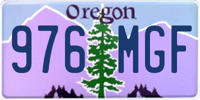 OR license plate 976MGF