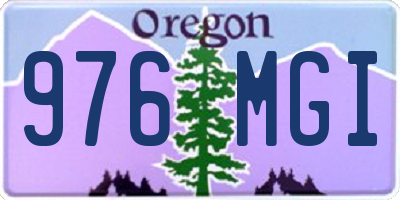 OR license plate 976MGI