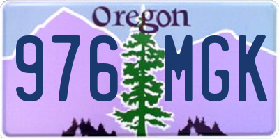 OR license plate 976MGK