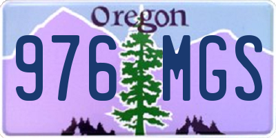 OR license plate 976MGS