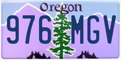 OR license plate 976MGV