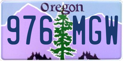 OR license plate 976MGW
