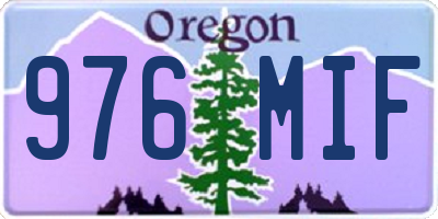 OR license plate 976MIF