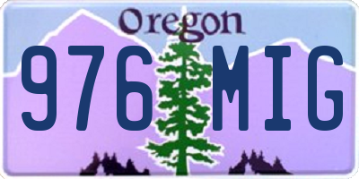 OR license plate 976MIG