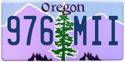 OR license plate 976MII