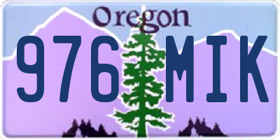OR license plate 976MIK