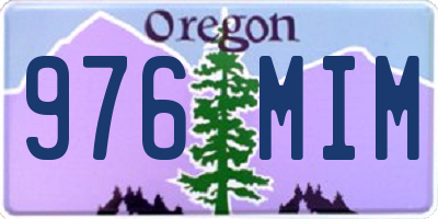 OR license plate 976MIM